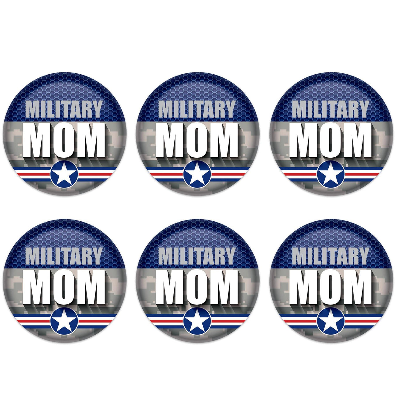 Beistle Military Mom Button (Case of 6)