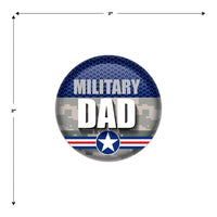 Beistle Military Dad Button (Case of 6)