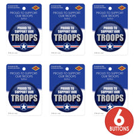 Proud To Support Our Troops Button