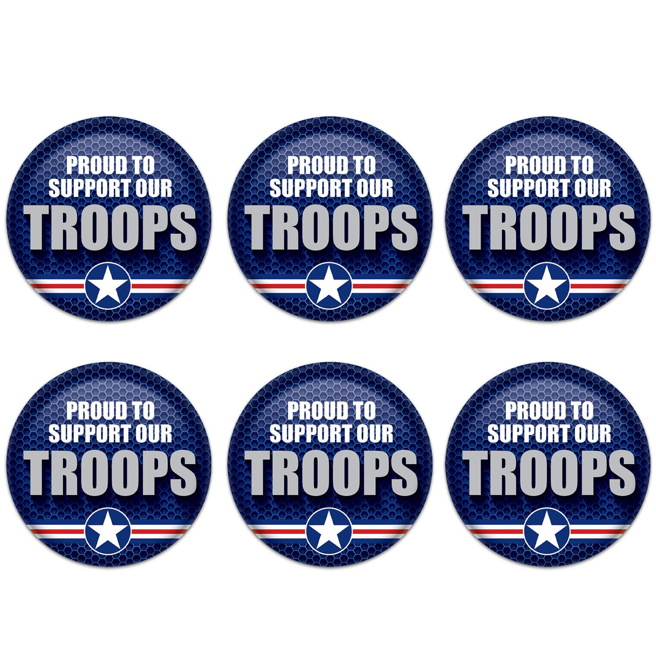 Proud To Support Our Troops Button
