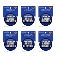 Beistle I Support Our Armed Services Button (Case of 6)
