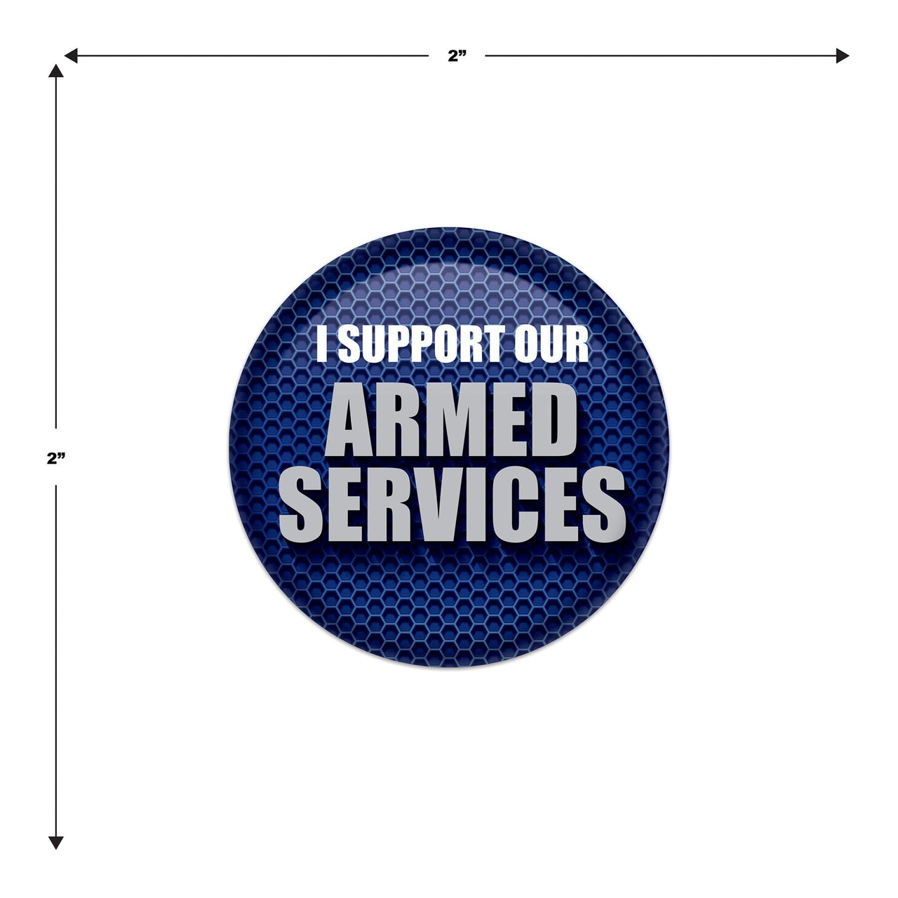 Beistle I Support Our Armed Services Button (Case of 6)