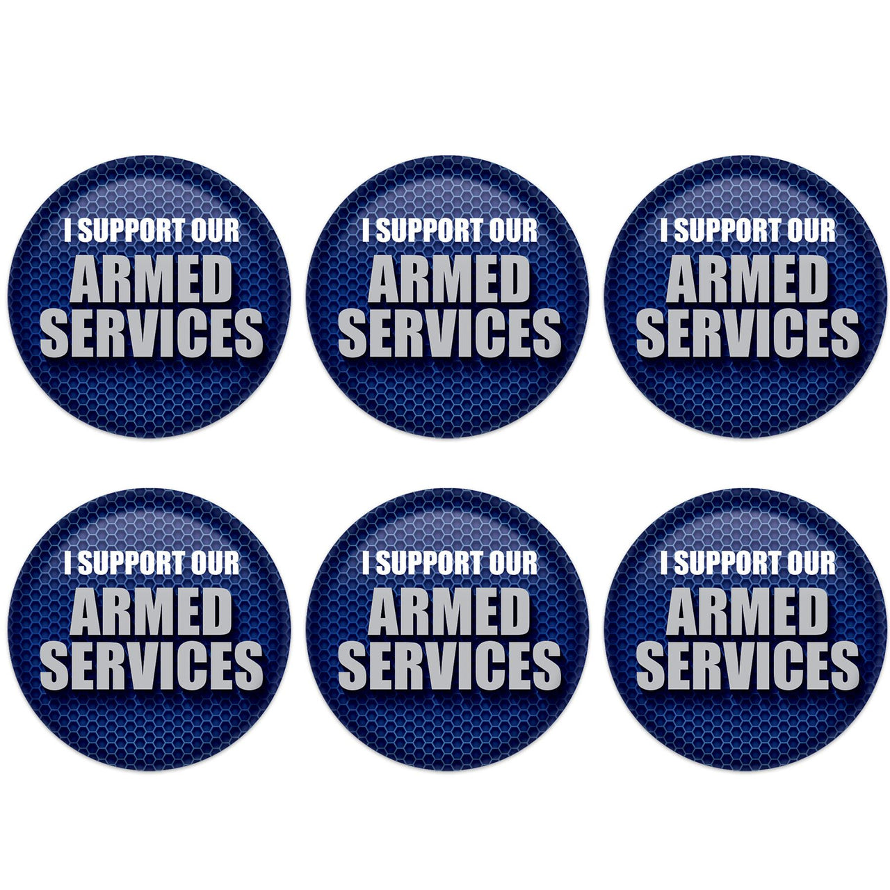 Beistle I Support Our Armed Services Button (Case of 6)