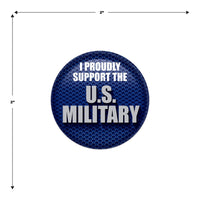 Beistle I Proudly Support U S Military Button (Case of 6)