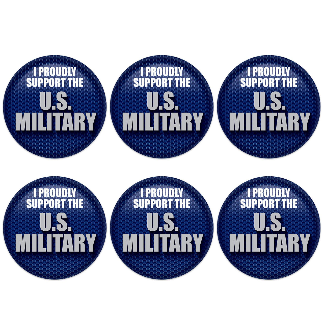 Beistle I Proudly Support U S Military Button (Case of 6)