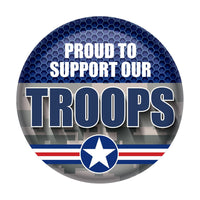 Air Force Blue/Camo Proud To Support Our Troops Button - Bulk 6 Pack