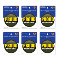 Beistle Proud Military Parent Button (Case of 6)