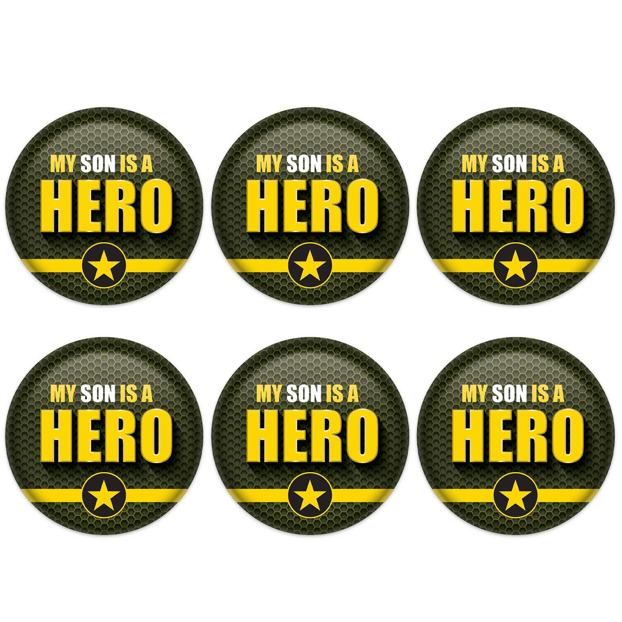 Beistle My Son Is A Hero Button (Case of 6)