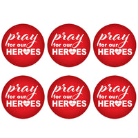 Beistle Pray For Our Heroes Button (Case of 6)