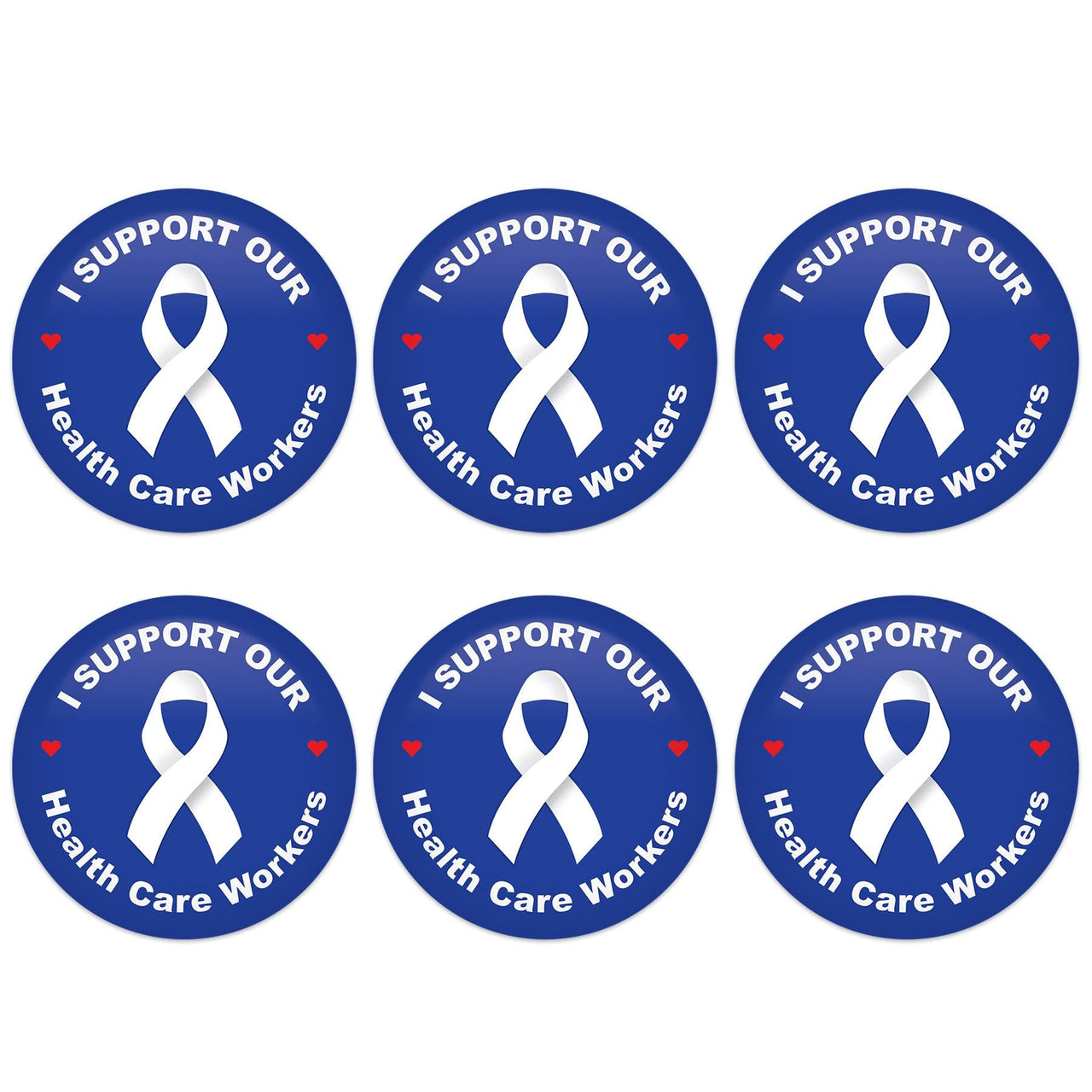 Beistle I Support Our Health Care Workers Button (Case of 6)