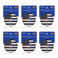 Beistle Heartbeat with Flag Button (Case of 6)