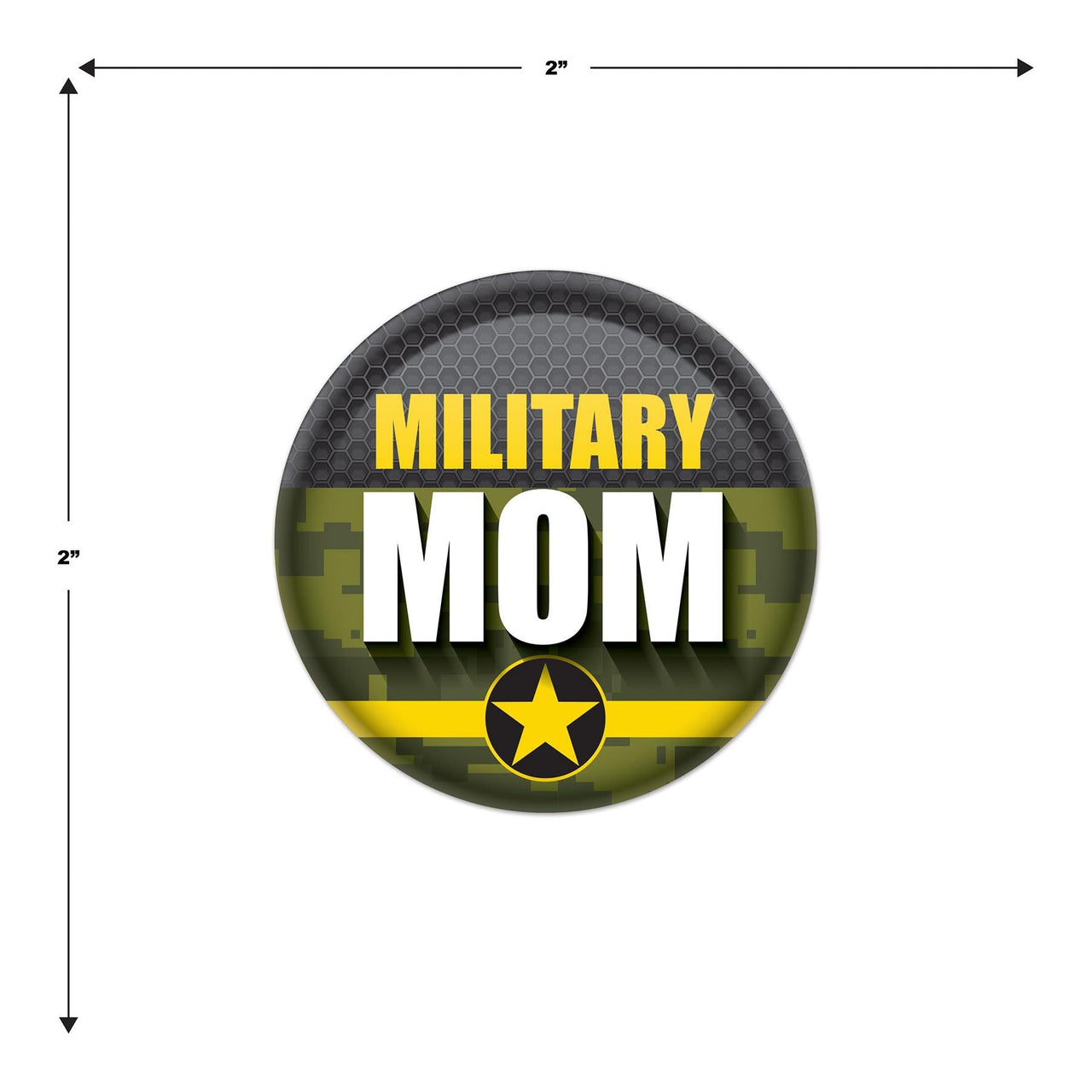 Beistle Military Mom Button (Case of 6)