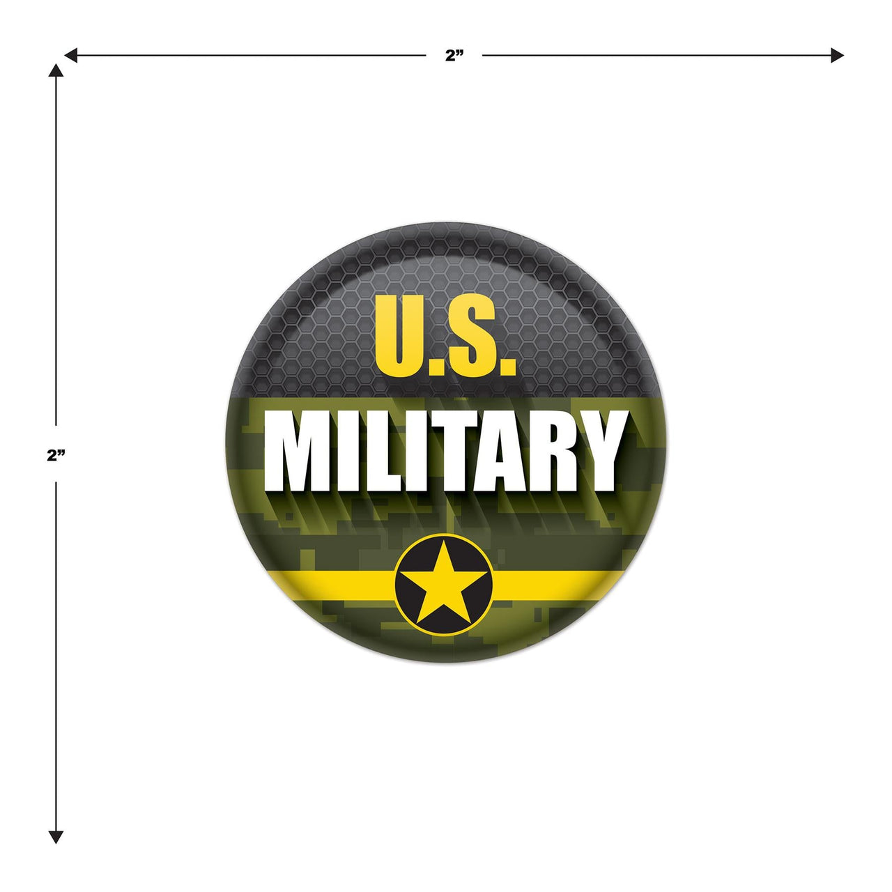 Beistle U.S. Military Button (Case of 6)