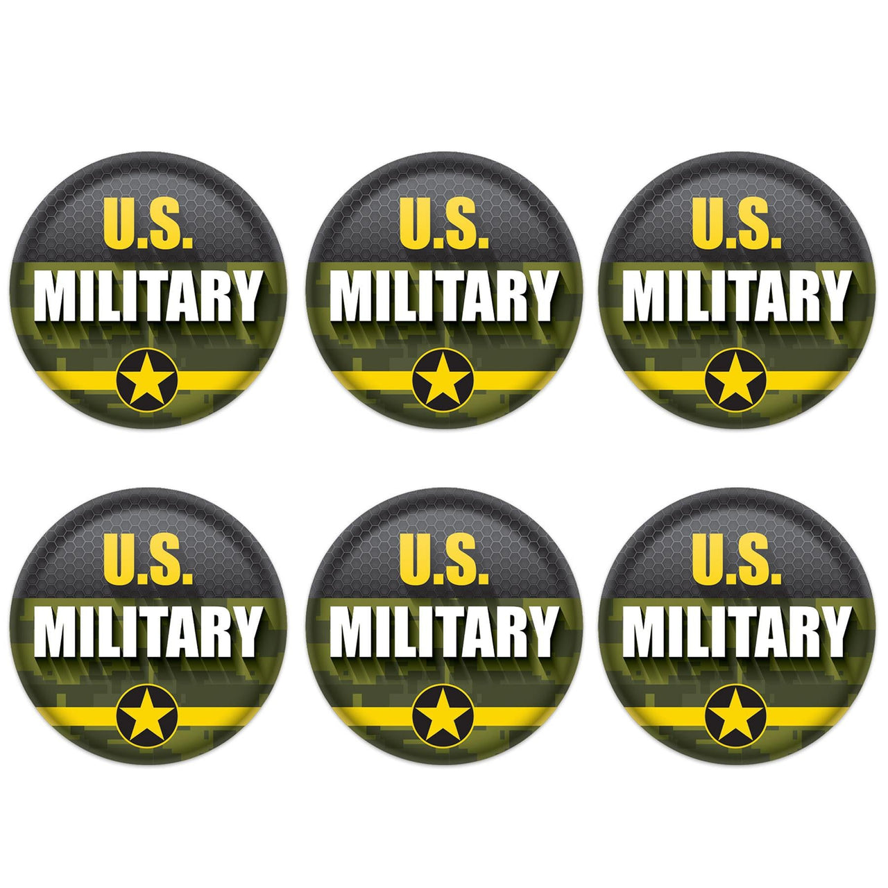 Beistle U.S. Military Button (Case of 6)