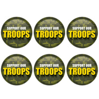 Beistle Support Our Troops Button (Case of 6)