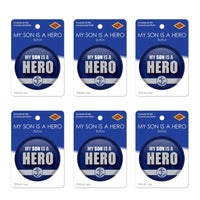 Beistle My Son Is A Hero Button (Case of 6)