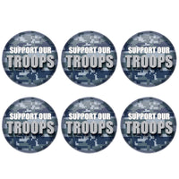 Beistle Support Our Troops Button (Case of 6)