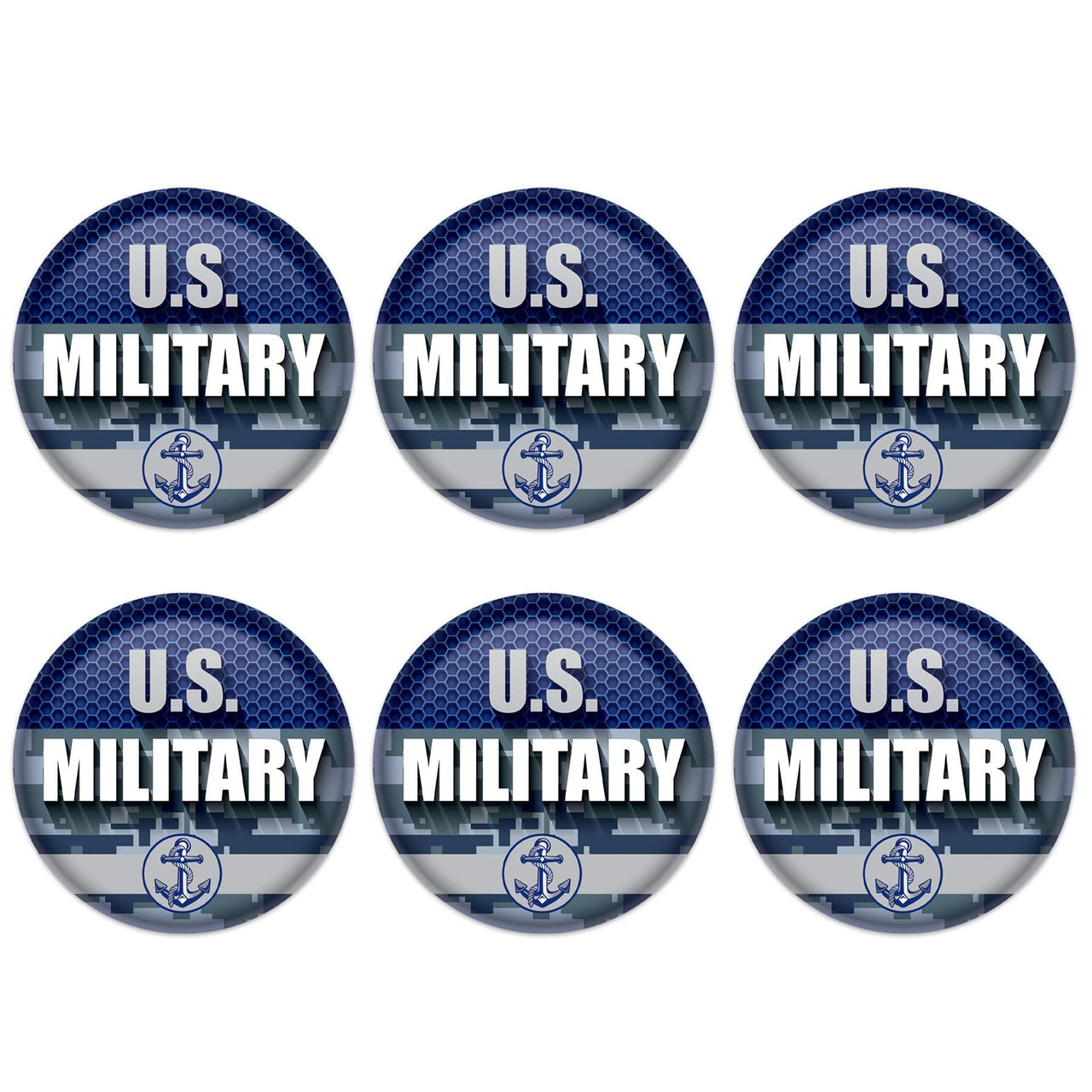Beistle U.S. Military Button (Case of 6)