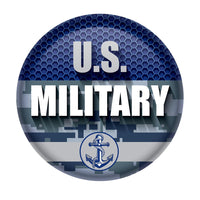 U.S. Military Button- Navy - Bulk 6 Pack