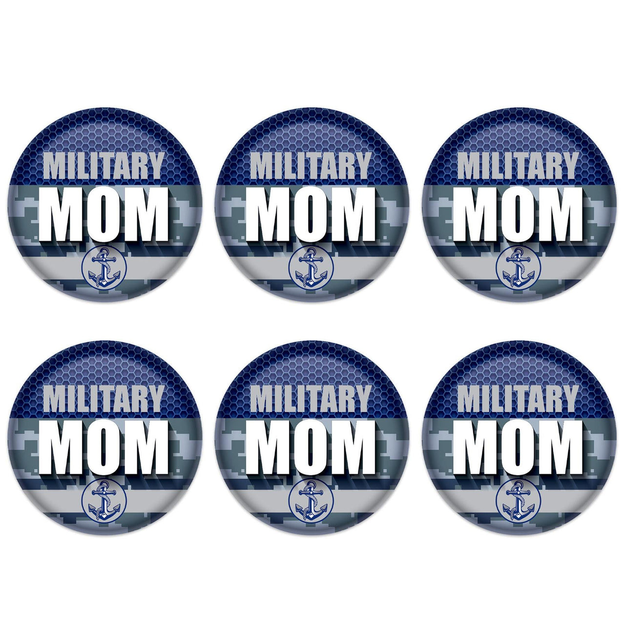 Beistle Military Mom Button (Case of 6)