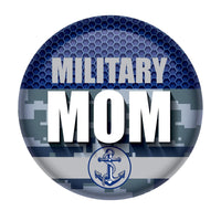 Military Mom Button- Navy - Bulk 6 Pack
