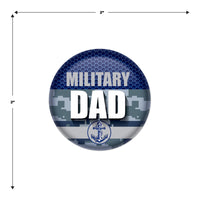 Beistle Military Dad Button (Case of 6)