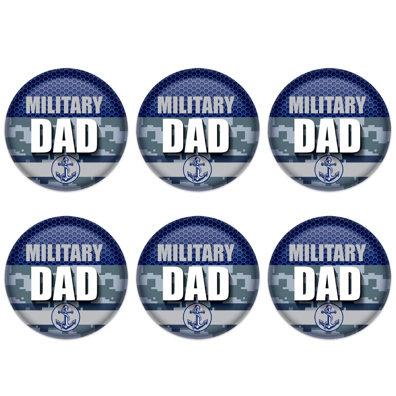 Beistle Military Dad Button (Case of 6)