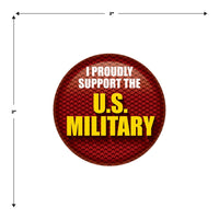 Beistle I Proudly Support The US Military Button (Case of 6)