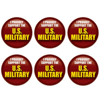 Beistle I Proudly Support The US Military Button (Case of 6)