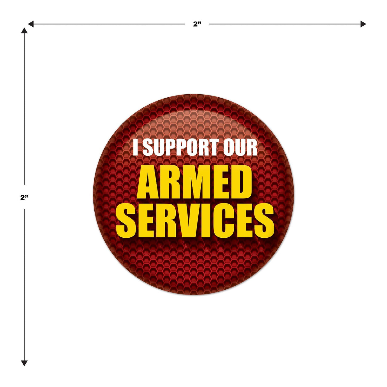 Beistle I Support Our Armed Services Button (Case of 6)