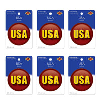 Beistle USA Button (Case of 6)