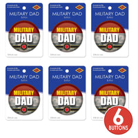 Beistle Military Dad Button (Case of 6)