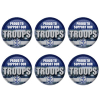 Beistle Proud To Support Our Troops Button (Case of 6)