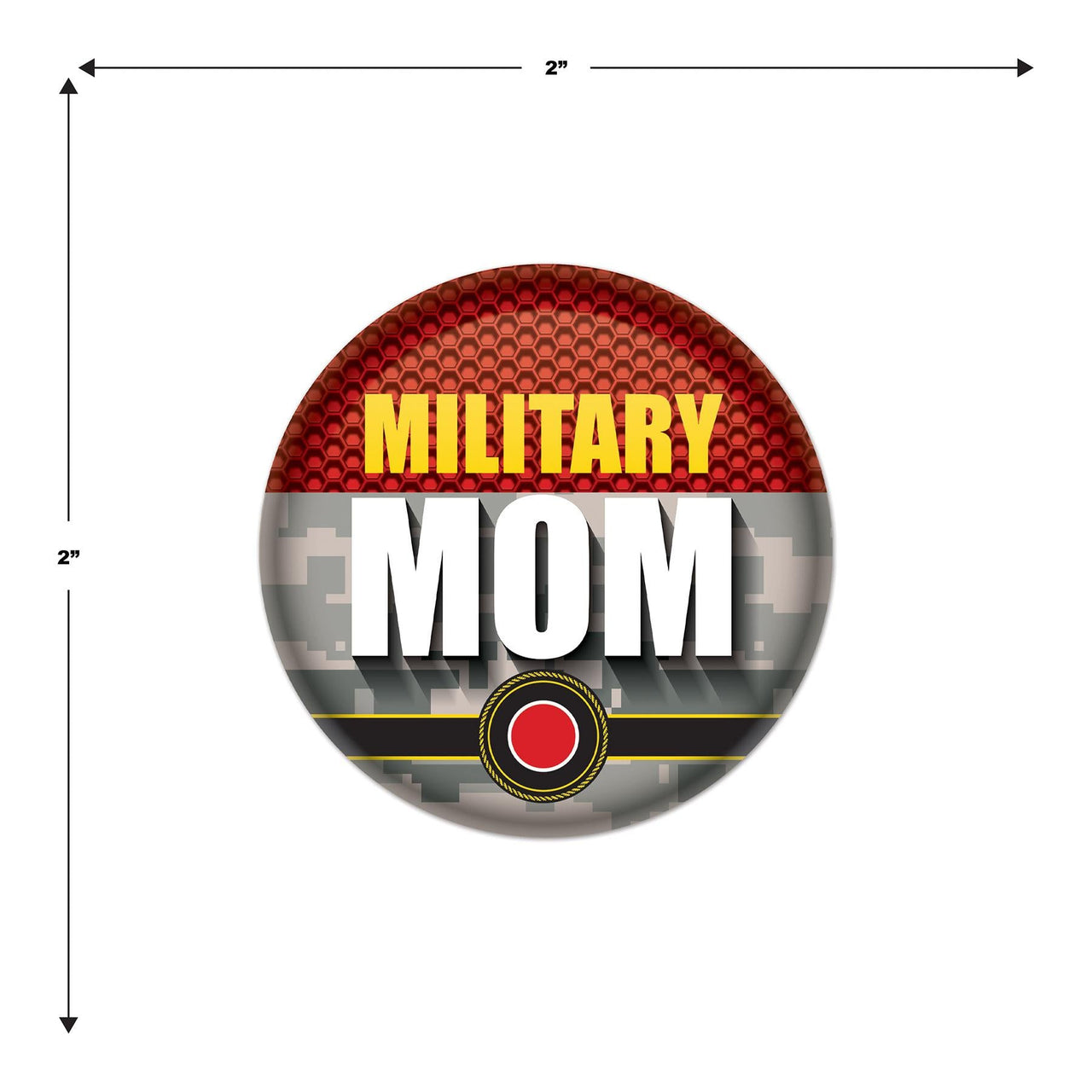 Beistle Military Mom Button (Case of 6)