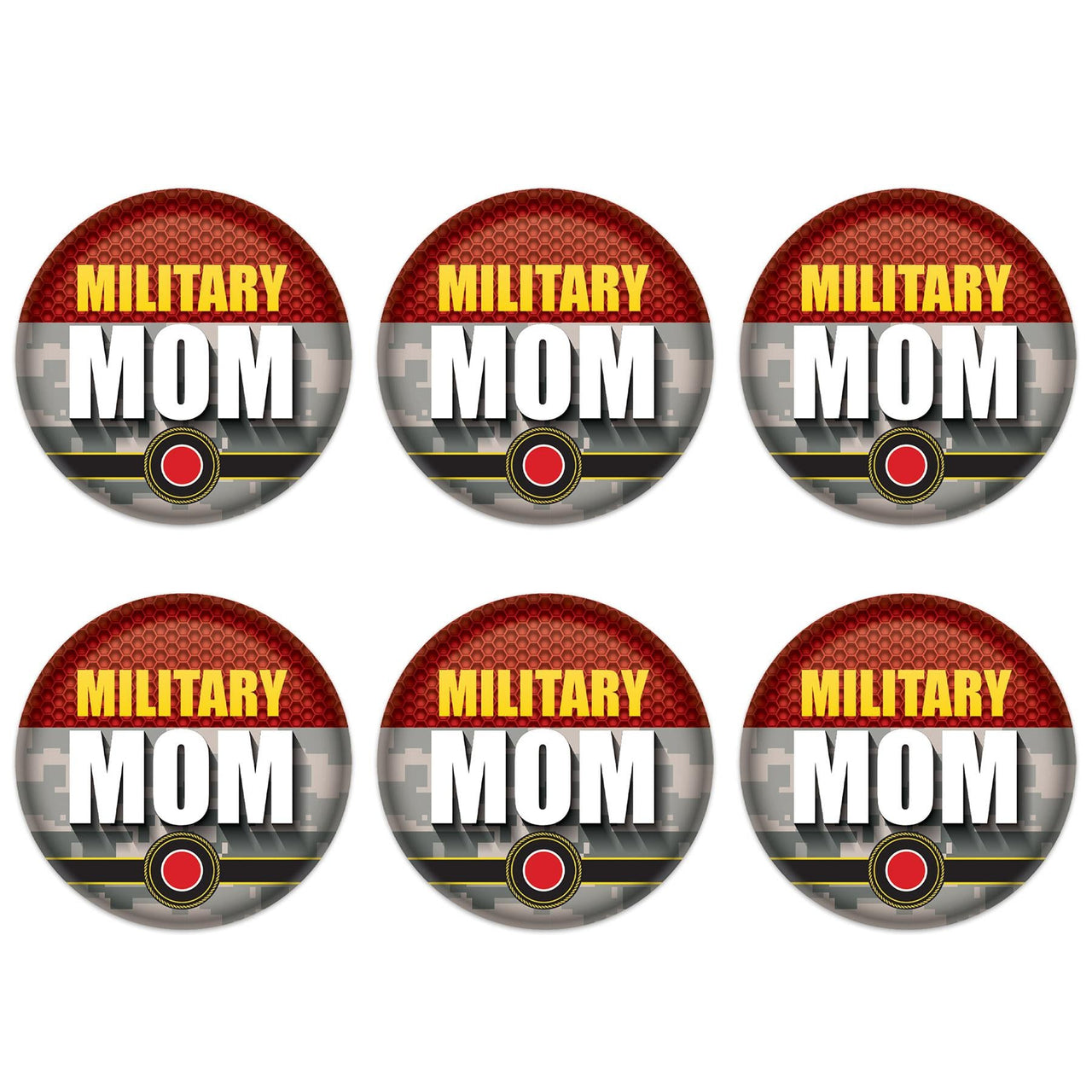 Beistle Military Mom Button (Case of 6)