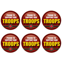 Beistle Proud To Support Our Troops Button (Case of 6)