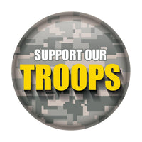 Support Our Troops Button - Light Camo - Bulk 6 Pack