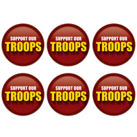 Beistle Support Our Troops Button (Case of 6)