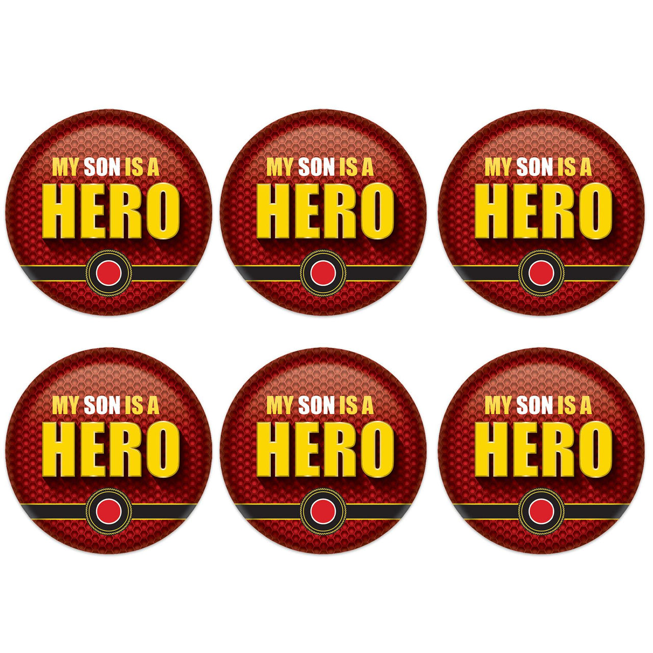 Beistle My Son Is A Hero Button (Case of 6)