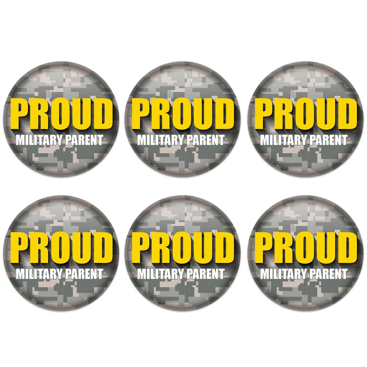 Beistle Proud Military Parent Button (Case of 6)
