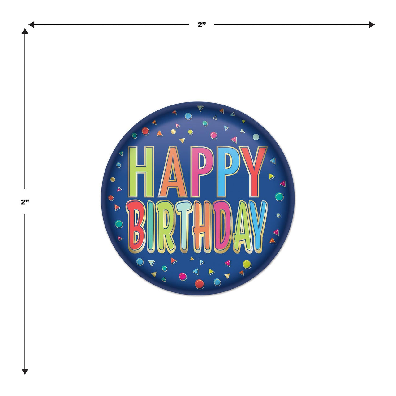 Beistle Happy Birthday Button (Case of 6)