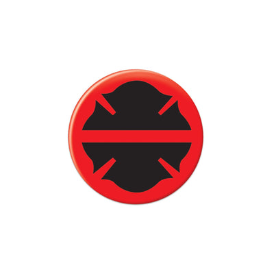 Firefighter Maltese Silhouette Button - Bulk 6 Pack