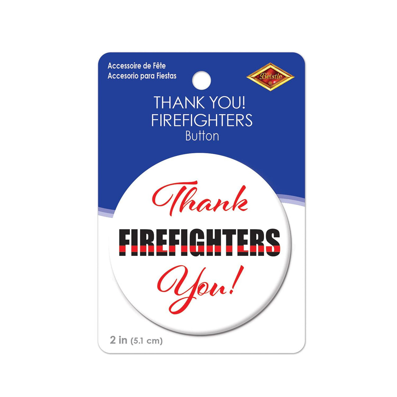 Beistle Thank You! Firefighters Button (Case of 6)