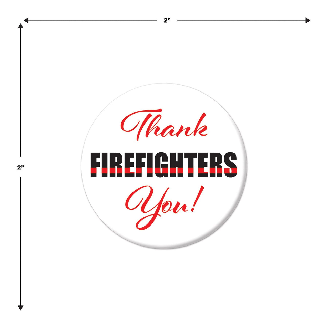 Beistle Thank You! Firefighters Button (Case of 6)