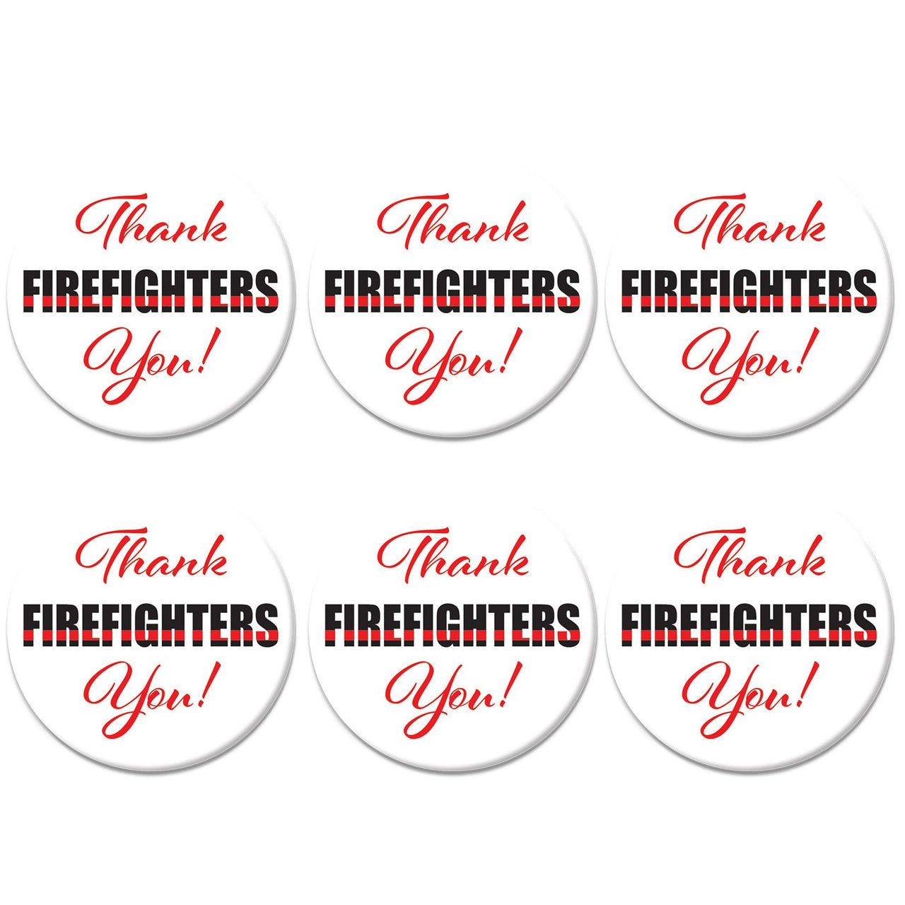 Beistle Thank You! Firefighters Button (Case of 6)
