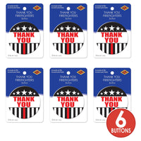 Beistle Thank You Firefighters Button (Case of 6)