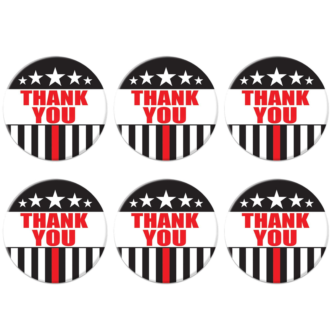 Beistle Thank You Firefighters Button (Case of 6)