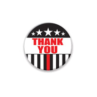 Thank You Firefighters Button- Stripes and Stars - Bulk 6 Pack