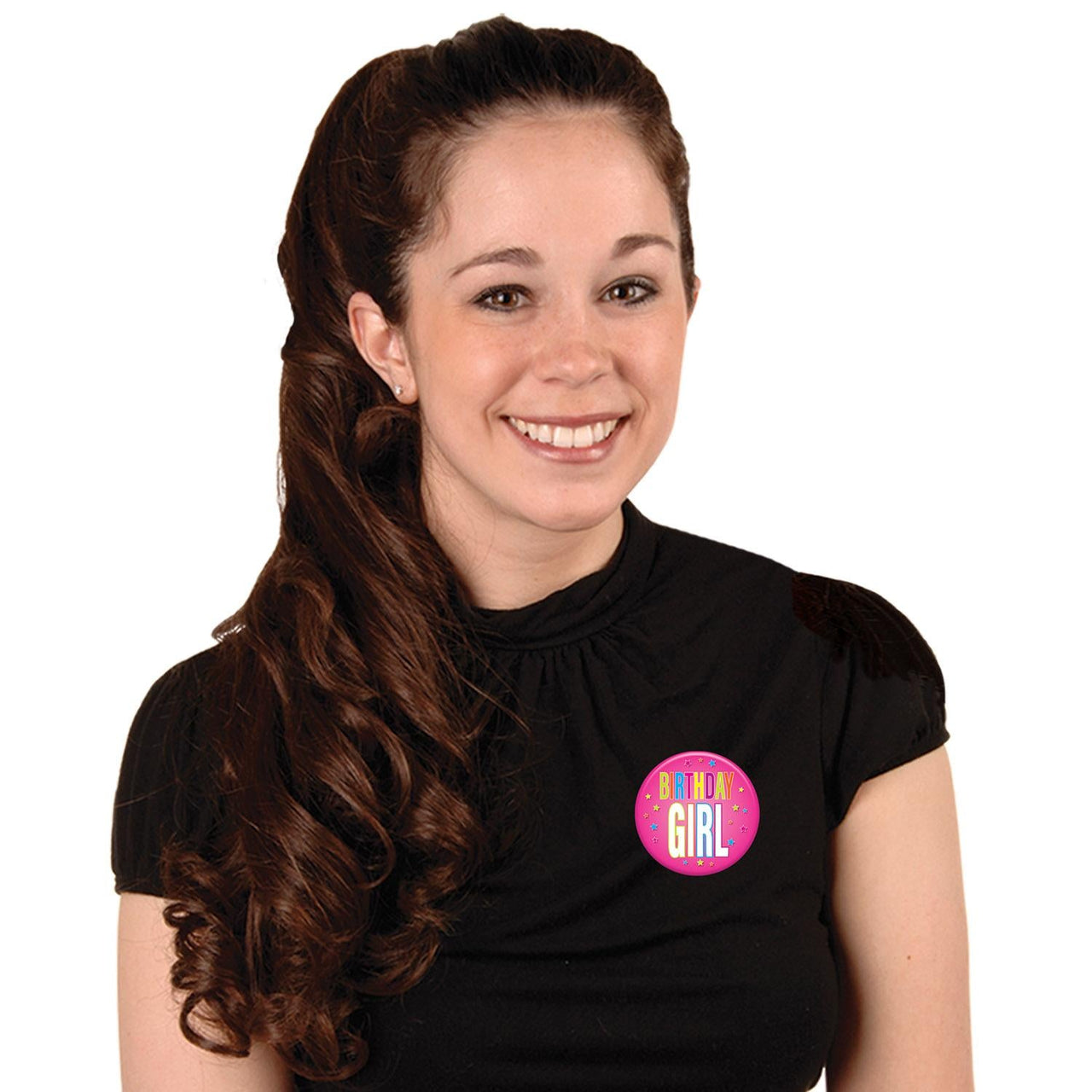 Beistle Birthday Girl Button (Case of 6)