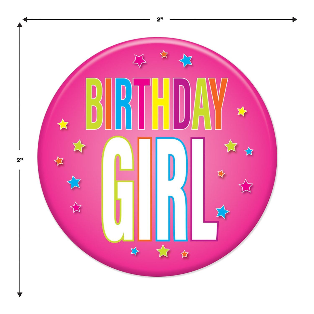 Beistle Birthday Girl Button (Case of 6)